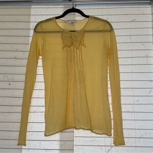 Marc Jacobs Yellow Long Sleeve Top XS